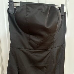 Black strapless dress